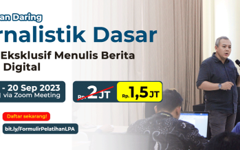 Pelatihan Jurnalistik Dasar Daring [September]