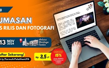 Pelatihan Kehumasan Menulis Rilis dan Fotografi - Luring [November]